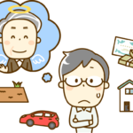 相続に悩む男性