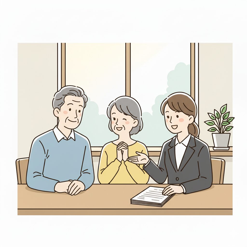 安堵する相談者のイラスト
